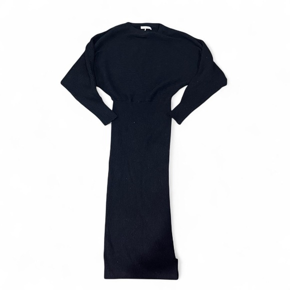 Chic Black Midi Dress - Picture 1 of 4